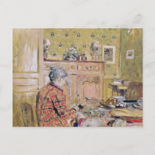 De moeder van de kunstenaar die borstvoeding geeft briefkaart (Voorkant)