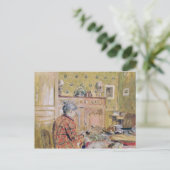 De moeder van de kunstenaar die borstvoeding geeft briefkaart (Staand voorkant)