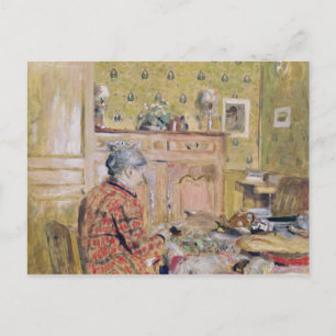De moeder van de kunstenaar die borstvoeding geeft briefkaart