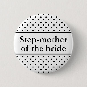De moeder van de stap de bruidknoop voor bruilofte ronde button 5,7 cm