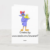 De Moeder van de vogel en het Wenskaart van het Kaart (Achterkant)