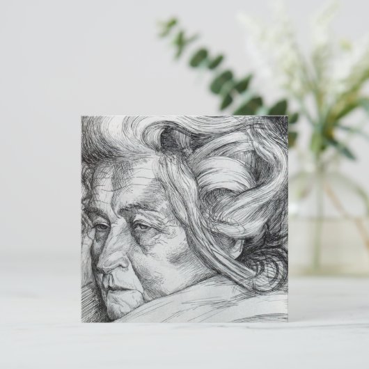 De moeder (van Umberto Boccioni) Kaart (Staand voorkant)