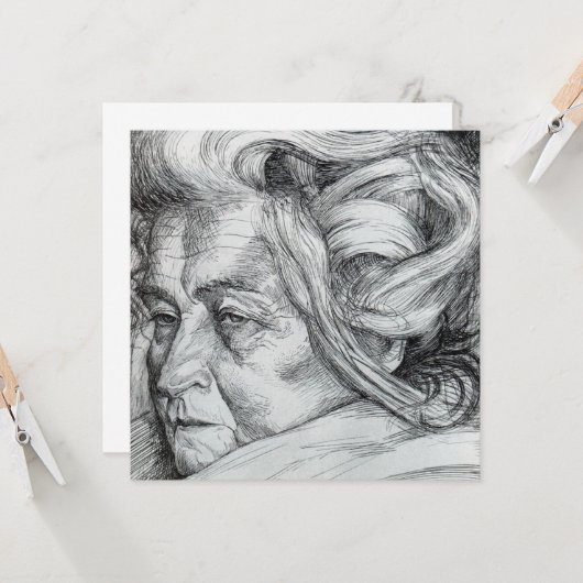 De moeder (van Umberto Boccioni) Kaart (Voorkant / Achterkant in situ)