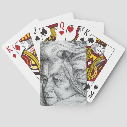 De moeder (van Umberto Boccioni) Pokerkaarten (Achterkant)