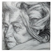 De moeder (van Umberto Boccioni) Tegeltje (Voorkant)