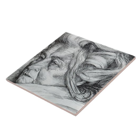 De moeder (van Umberto Boccioni) Tegeltje (Zijkant)