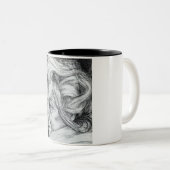 De moeder (van Umberto Boccioni) Tweekleurige Koffiemok (Voorkant rechts)