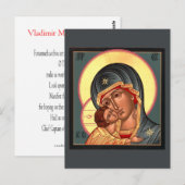 De Moeder van Vladimir van de Kaart van het Gebed (Voorkant / Achterkant)