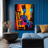 De moeder van Whistler herinterpreteerd in vet Abs Poster