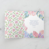 De Moederdag Floral Waterverf personaliseren Kaart (Binnen)