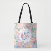 De Moederdag Floral Waterverf personaliseren Tote Bag (Voorkant)