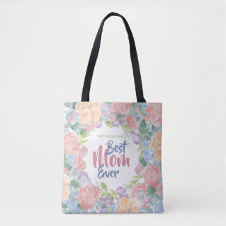 De Moederdag Floral Waterverf personaliseren Tote Bag
