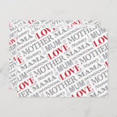 De  Moederdag of verjaardag van een Britse moeder Briefkaart (Voorkant / Achterkant)