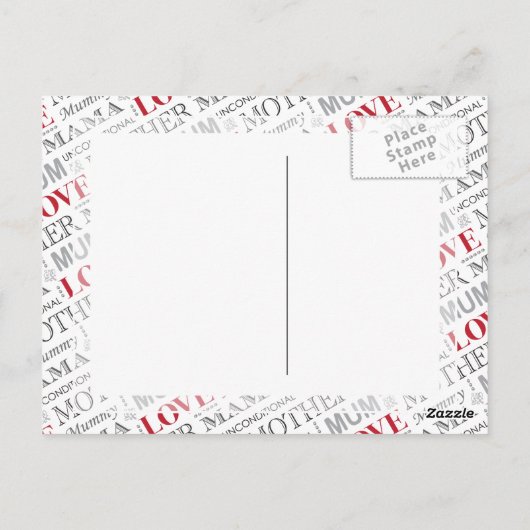 De  Moederdag of verjaardag van een Britse moeder Briefkaart (Achterkant)