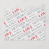 De  Moederdag of verjaardag van een Britse moeder Briefkaart (Voorkant)