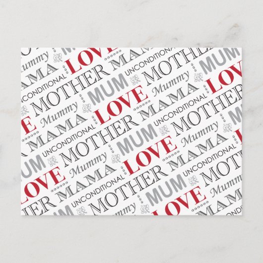 De  Moederdag of verjaardag van een Britse moeder Briefkaart (Voorkant)