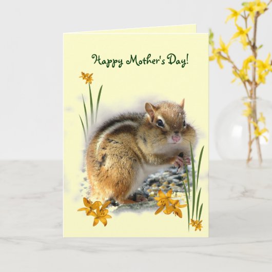 De Moederdag van de aardeekhoorn Kaart (Gele Bloem)