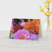 De Moederdag van de Bloemblaadjes van de dahlia Kaart (Gele Bloem)
