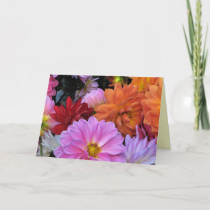 De Moederdag van de Bloemblaadjes van de dahlia Kaart