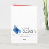 De moederskaart van het Bedankt van de krokus (Achterkant)