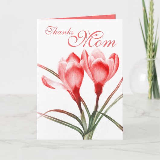 De moederskaart van het Bedankt van de krokus (Voorkant)