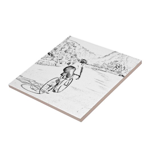 De moeilijke bergbeklimming tegeltje (Zijkant)