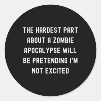 De moeilijkste P over een zombie-apocalyps Ronde Sticker