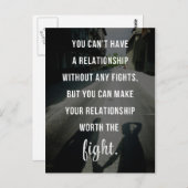 De moeite van het gevecht citaat briefkaart (Voorkant / Achterkant)