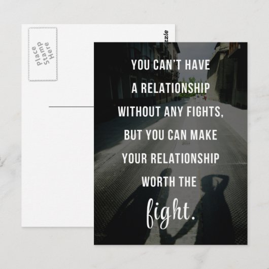 De moeite van het gevecht citaat briefkaart (Voorkant / Achterkant)