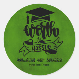 De moeite van het kwaad is groot - groen ronde sticker