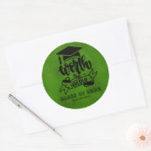 De moeite van het kwaad is groot - groen ronde sticker (Envelop)