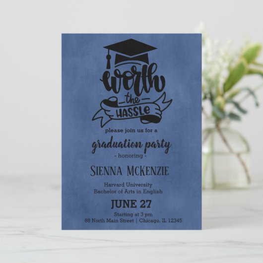 De moeite waard - Blauw Kaart (Staand voorkant)