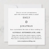 De moeite waard de wachtende bruiloft Save the Dat Notitiekaartje (Achterkant)