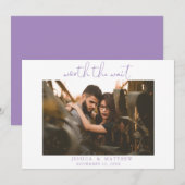 De moeite waard het wachten bruiloft fotoscript Mo Save The Date (Voorkant / Achterkant)