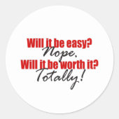 De moeite waard! Sticker (Voorkant)