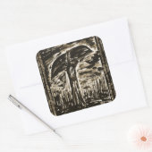 De moeras vierkante sticker (Envelop)