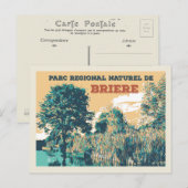 De moerassen van het regionale park Briere Frankri Briefkaart (Voorkant / Achterkant)