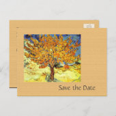 De moerbeenboom bewaart de datum briefkaarten. Vin Aankondigingskaart (Voorkant / Achterkant)