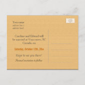 De moerbeenboom bewaart de datum briefkaarten. Vin Aankondigingskaart (Achterkant)