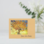 De moerbeenboom bewaart de datum briefkaarten. Vin Aankondigingskaart (Staand voorkant)