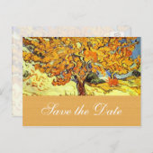 De moerbeenboom bewaart de datum briefkaarten. Vin Aankondigingskaart (Voorkant / Achterkant)