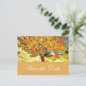 De moerbeenboom bewaart de datum briefkaarten. Vin Aankondigingskaart (Staand voorkant)