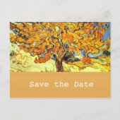 De moerbeenboom bewaart het datum-briefkaart. Vint Aankondigingskaart (Voorkant)