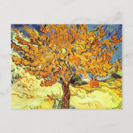 De moerbeenboom bewaart het datum-briefkaart. Vint Aankondigingskaart