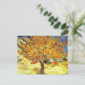 De moerbeenboom bewaart het datum-briefkaart. Vint Aankondigingskaart (Staand voorkant)