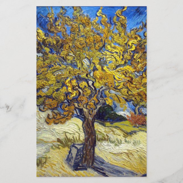 De moerbeenboom. Vincent Van Gogh. Fmous art. (Voorkant)