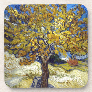 De moerbeiboom, Vincent van Gogh. Vintage Drankjes Onderzetter