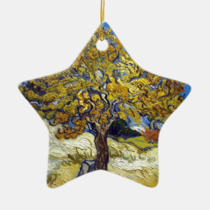 De moerbeiboom, Vincent van Gogh. Vintage Keramisch Ornament