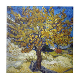De moerbeiboom, Vincent van Gogh. Vintage Tegeltje