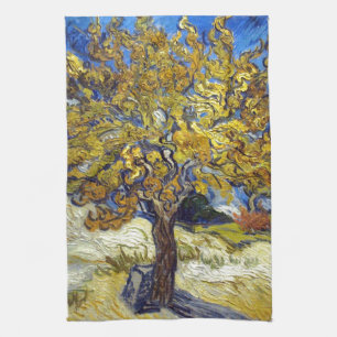 De moerbeiboom, Vincent van Gogh. Vintage Theedoek